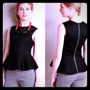 Anthropologie HD in Paris Mesh Peplum Top